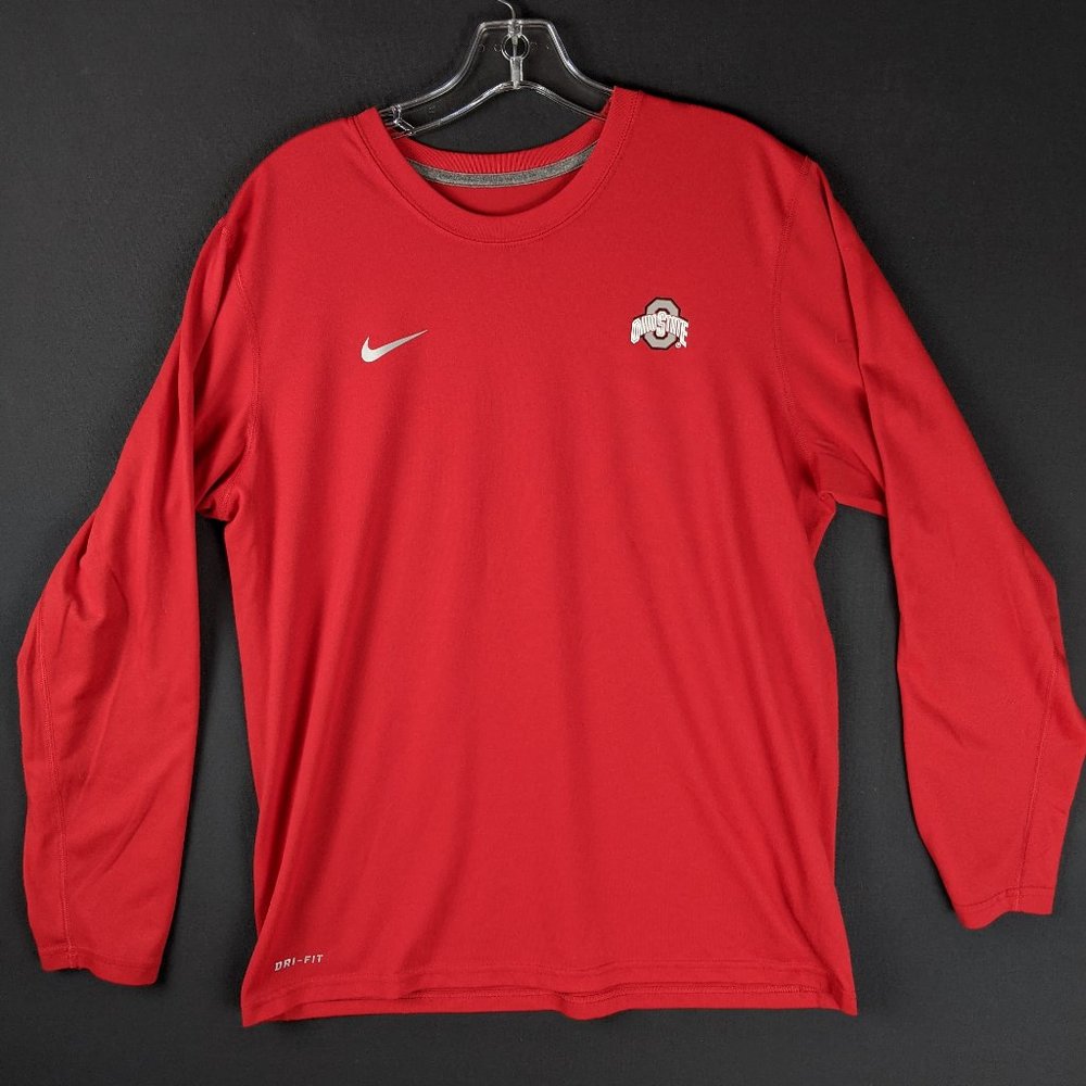 Ohio State Shirt Women Medium Buckeye University Athleisure College Top Nike Tee
